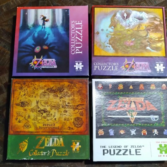Legend of Zelda- Nintendo Puzzles- Lot of 4- 550 Piece Collector Jigsaw Puzzles - Picture 1 of 5